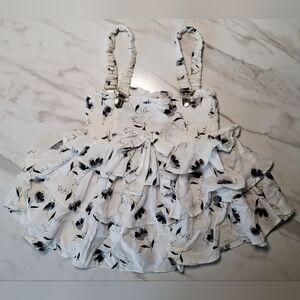 Vintage 80s 🎀Beautiful Floral Ruffle Skirt (6)